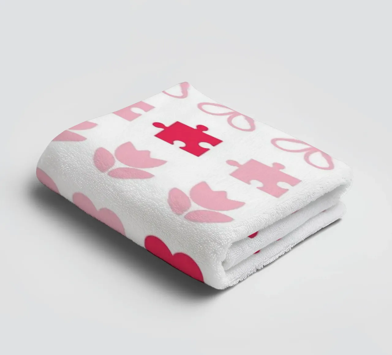 Design San Valentino, design. Colore rosa e simboli d'amore asciugamano da bagno da CreatedbySon