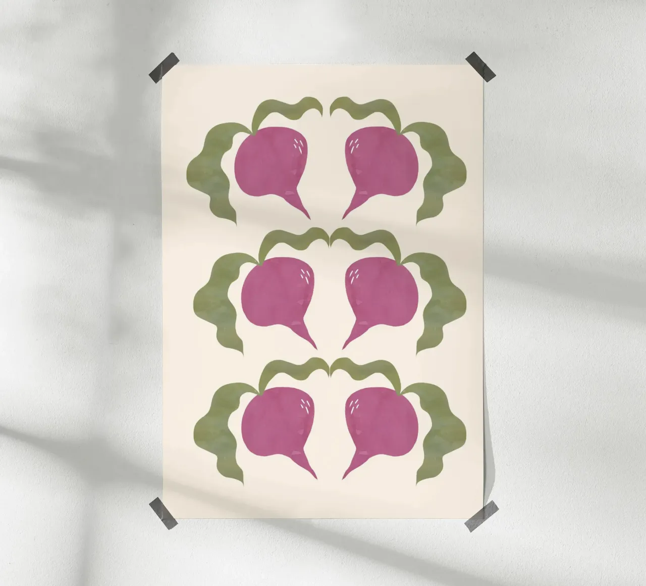 Beetroots: Nature’s Vibrant Wonder | Fresh Vegetable Print poster da PrintCessStudio