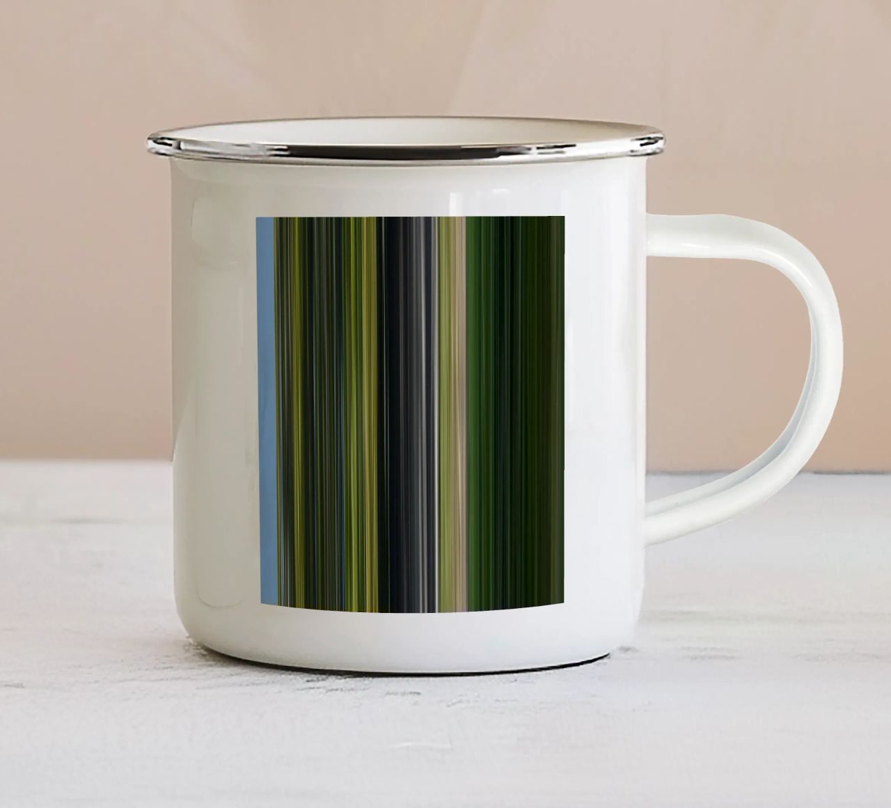 the stripes of the day · green tazza in smalto da Marko Köppe