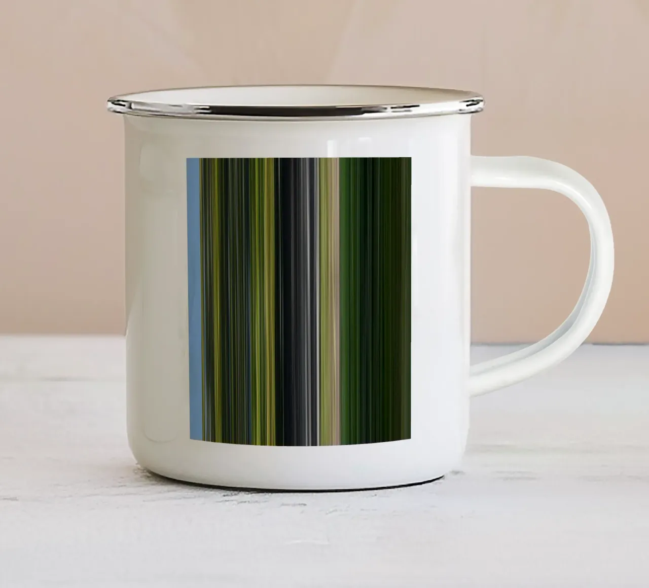 the stripes of the day · green tazza in smalto da Marko Köppe