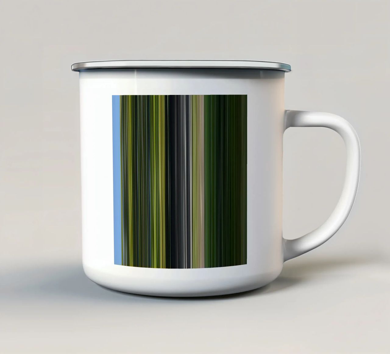 the stripes of the day · green tazza in smalto da Marko Köppe
