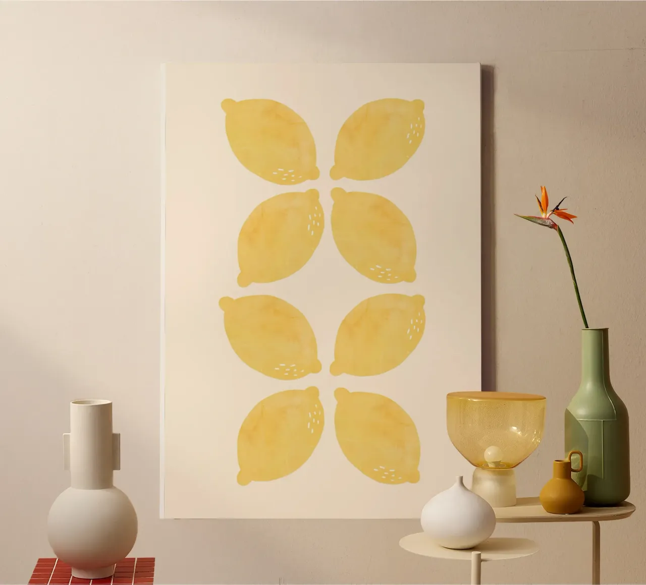 Lemons: Fresh, Zesty, and Full of Life | Citrus Fruit Print tela con Cornice a cassetta da PrintCessStudio