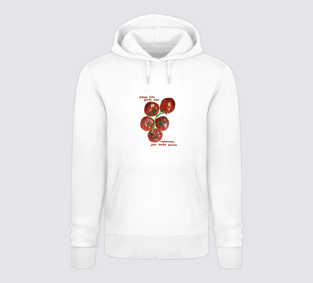 Quando la vita ti dà i pomodori, fai la pasta - Citazione felpa con cappuccio da Peaches Art Prints