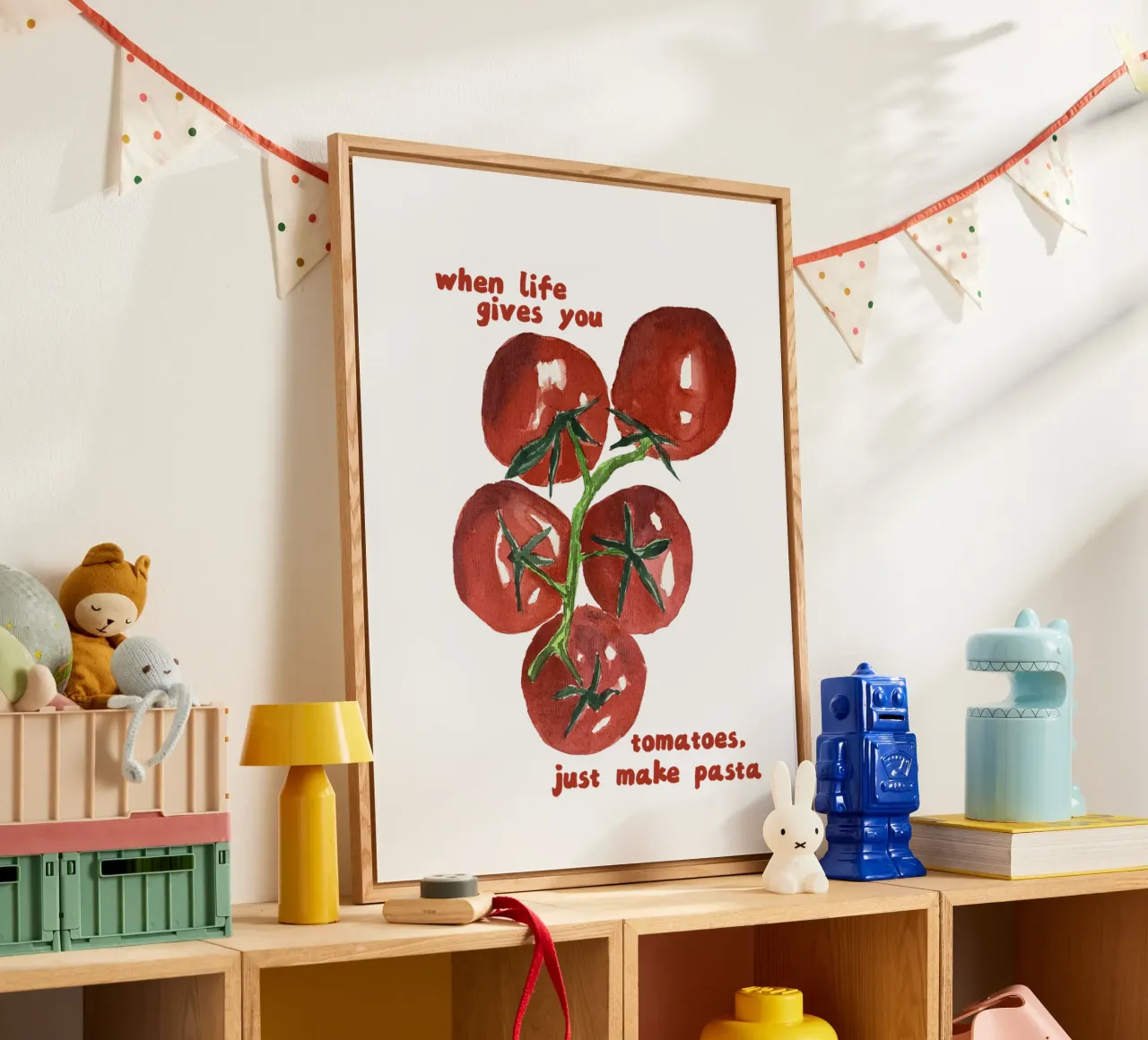 Quando la vita ti dà i pomodori, fai la pasta - Citazione plexiglass da Peaches Art Prints