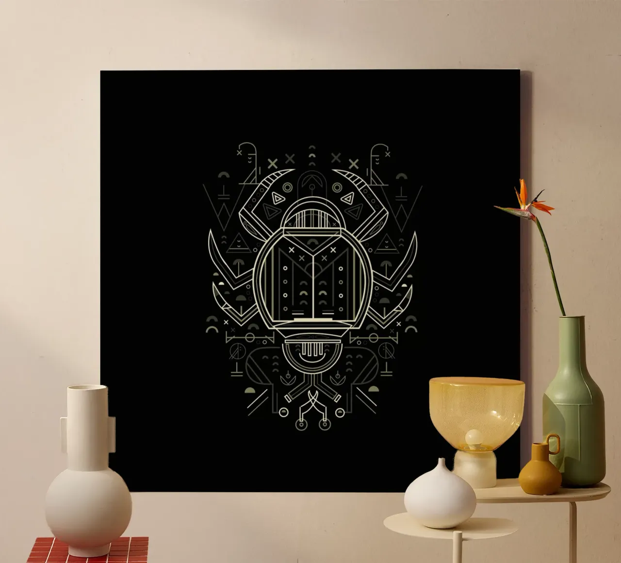 Zenith Beetle Leinwand mit Schattenfugenrahmen von Petros Afshar