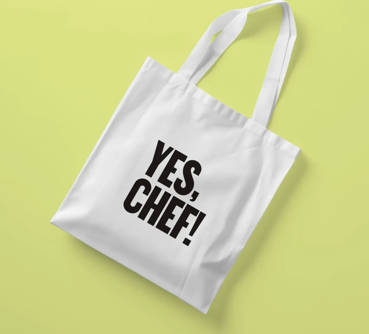 Yes, Chef! - Kitchen Quote tote bag by Peaches Art Prints