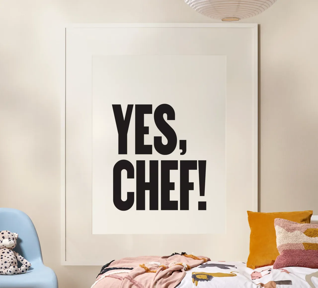 Sì, Chef! - Citazione dalla cucina carta hahnemühle da Peaches Art Prints