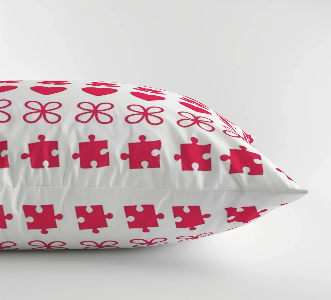 Valentine's Day design. Repeated pattern with love symbols decorative cushion by CreatedbySon