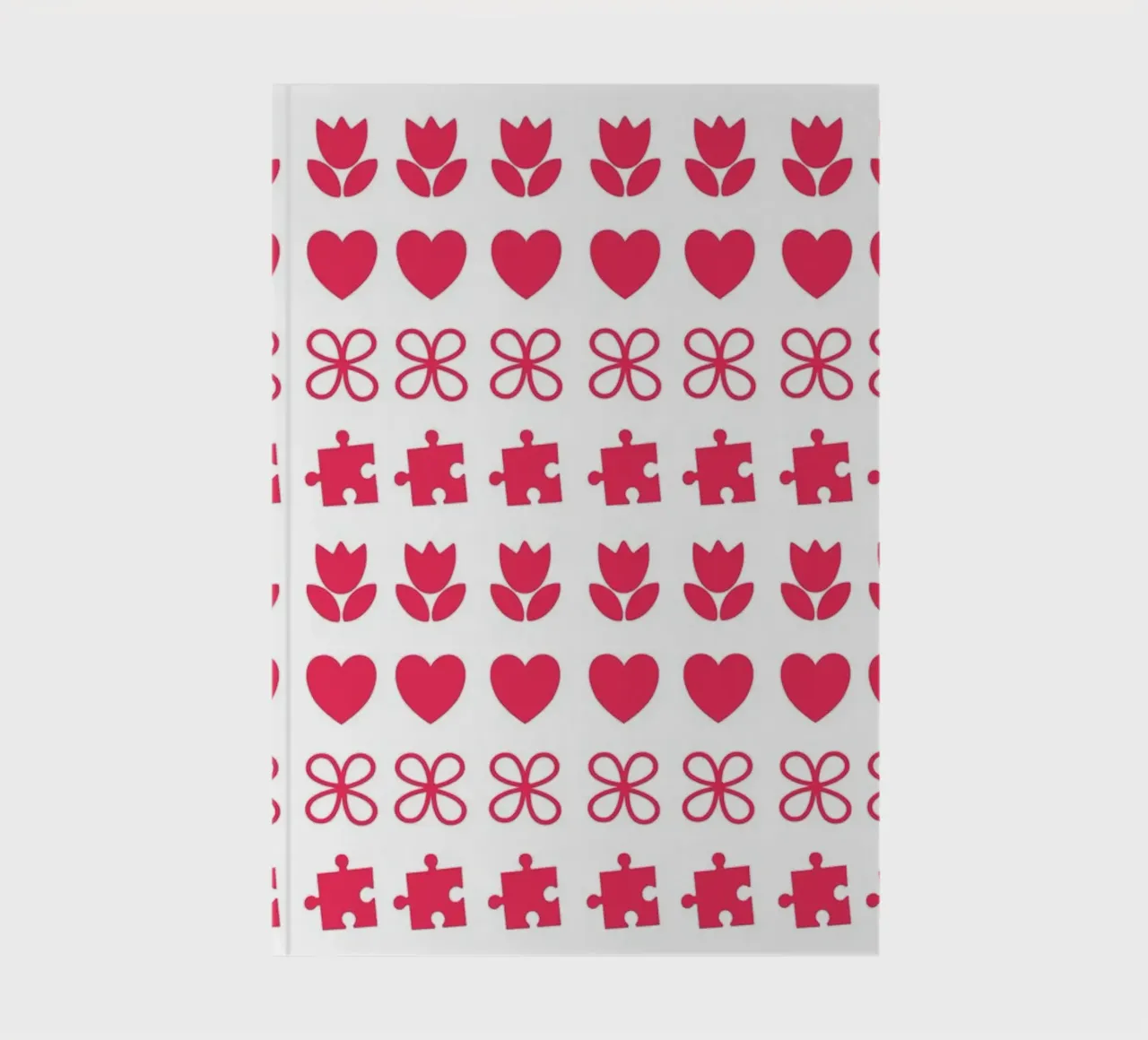 Valentine's Day design. Repeated pattern with love symbols notebook by CreatedbySon