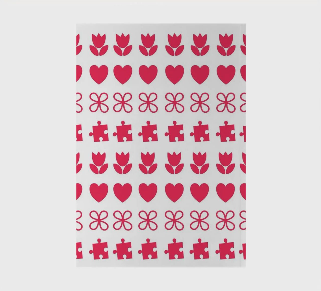 Valentine's Day design. Repeated pattern with love symbols notebook by CreatedbySon