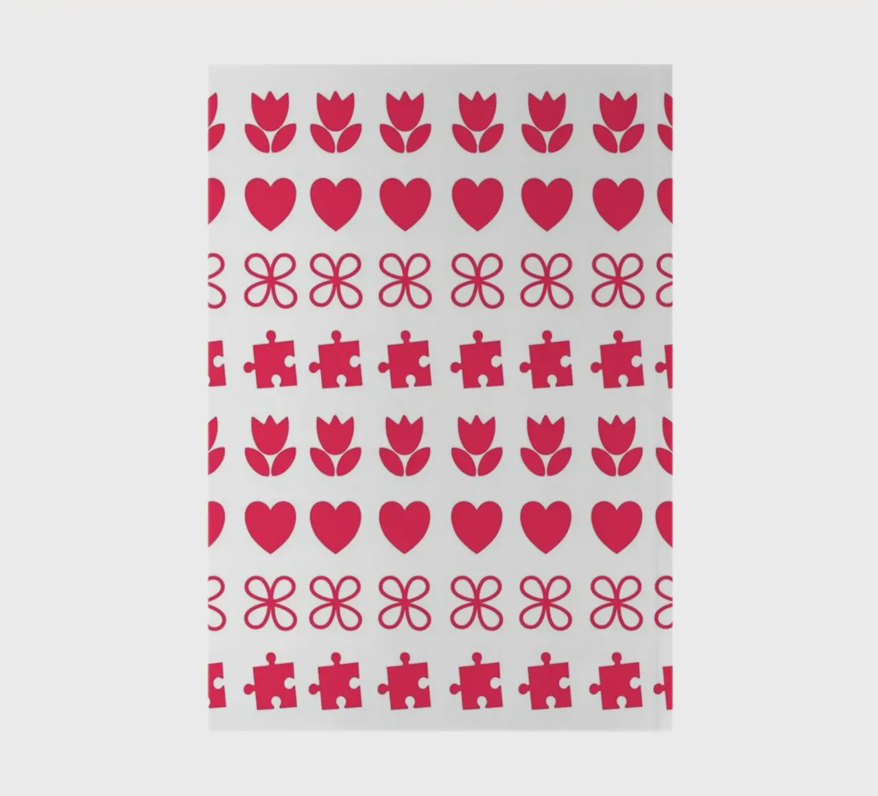 Valentine's Day design. Repeated pattern with love symbols notebook by CreatedbySon