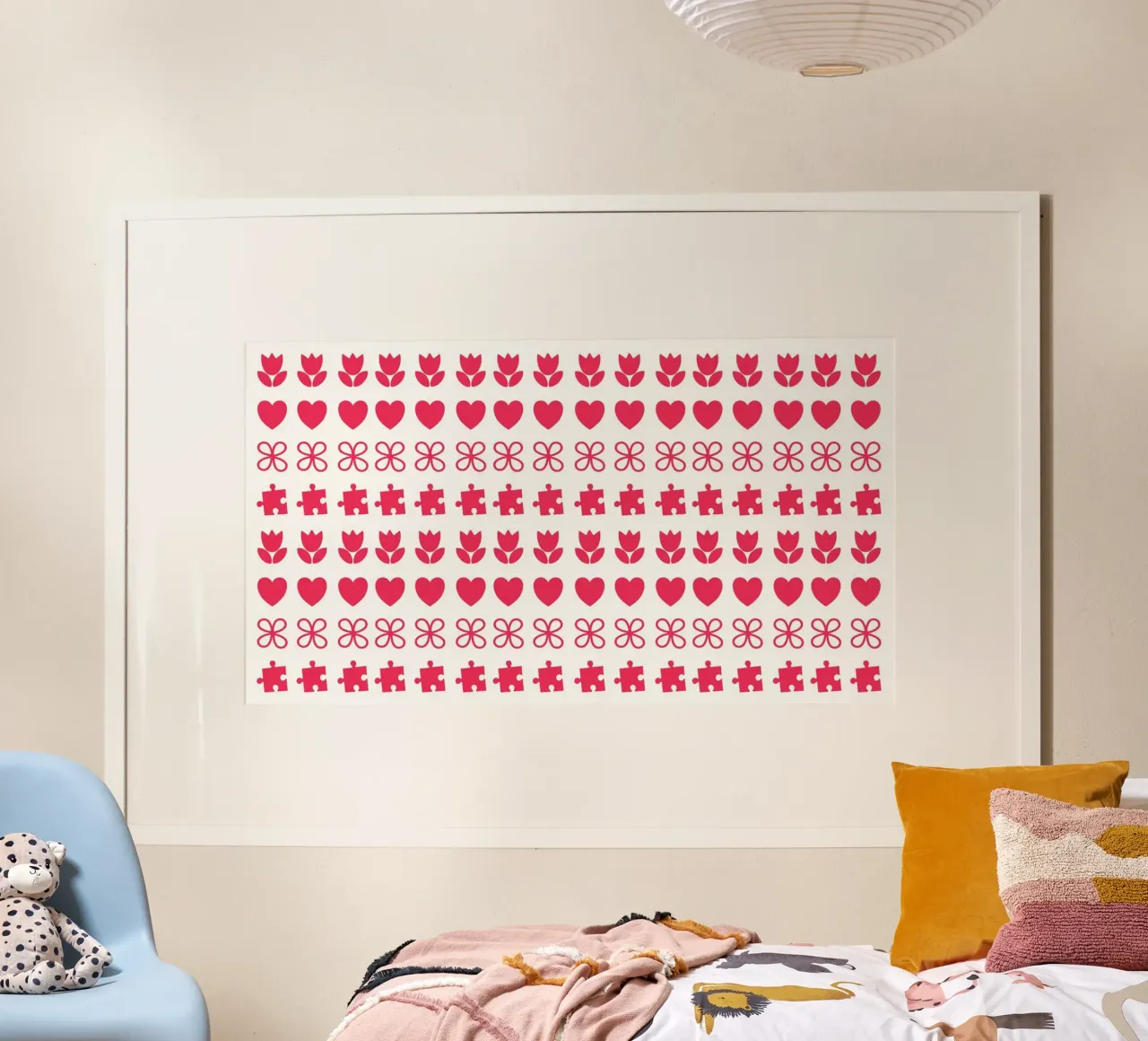Valentine's Day design. Repeated pattern with love symbols hahnemühle by CreatedbySon