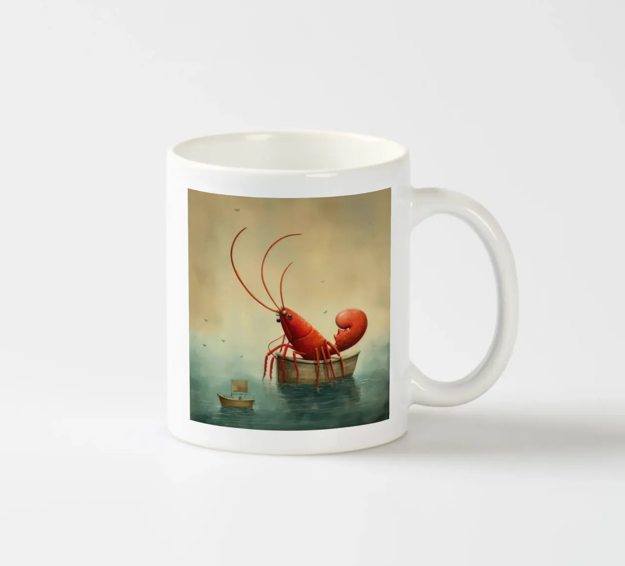 Aragosta minima 2 tazza in ceramica da Minimal Animal Art