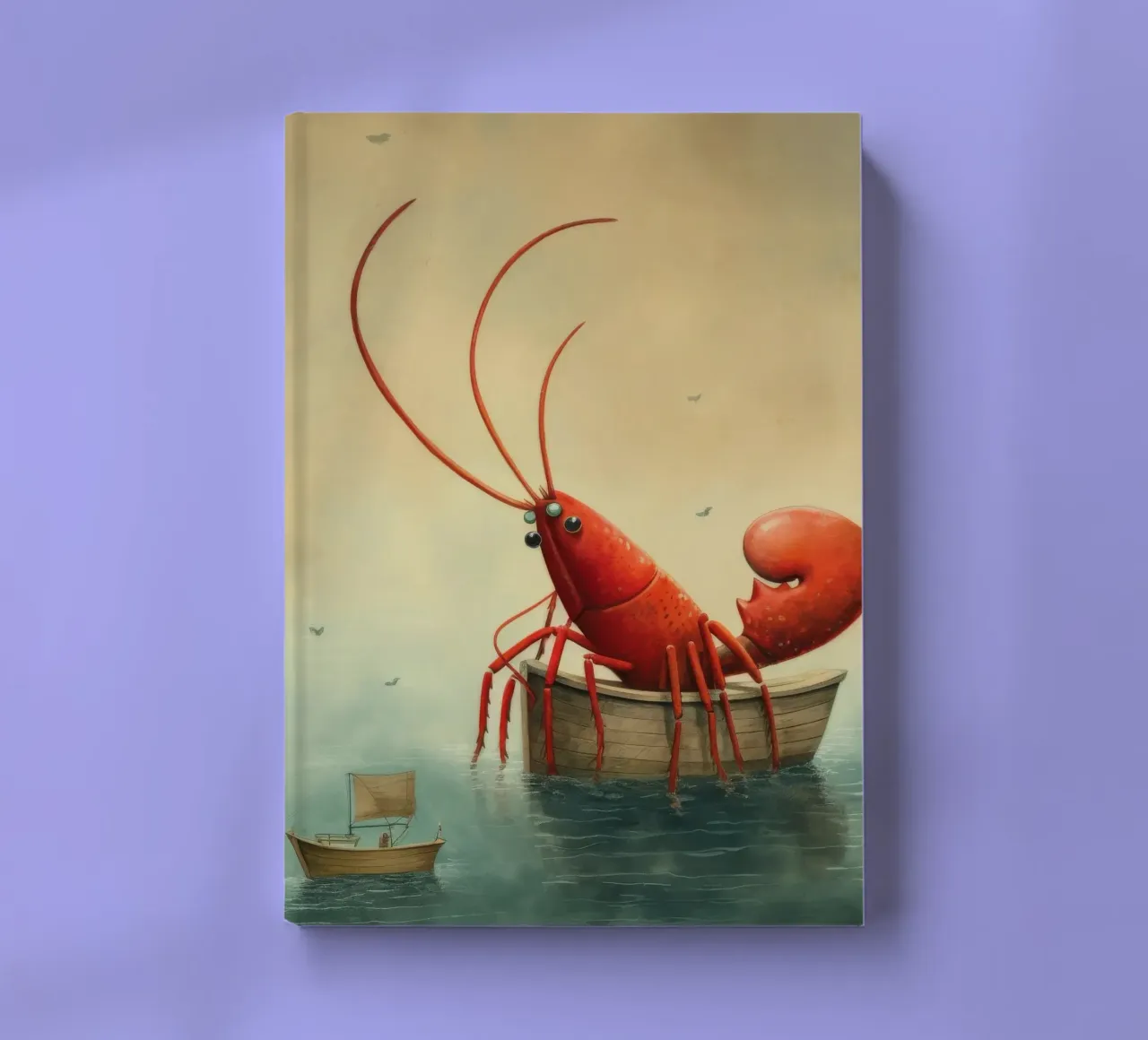 Minimal Lobster 2 notebook by Minimal Animal Art