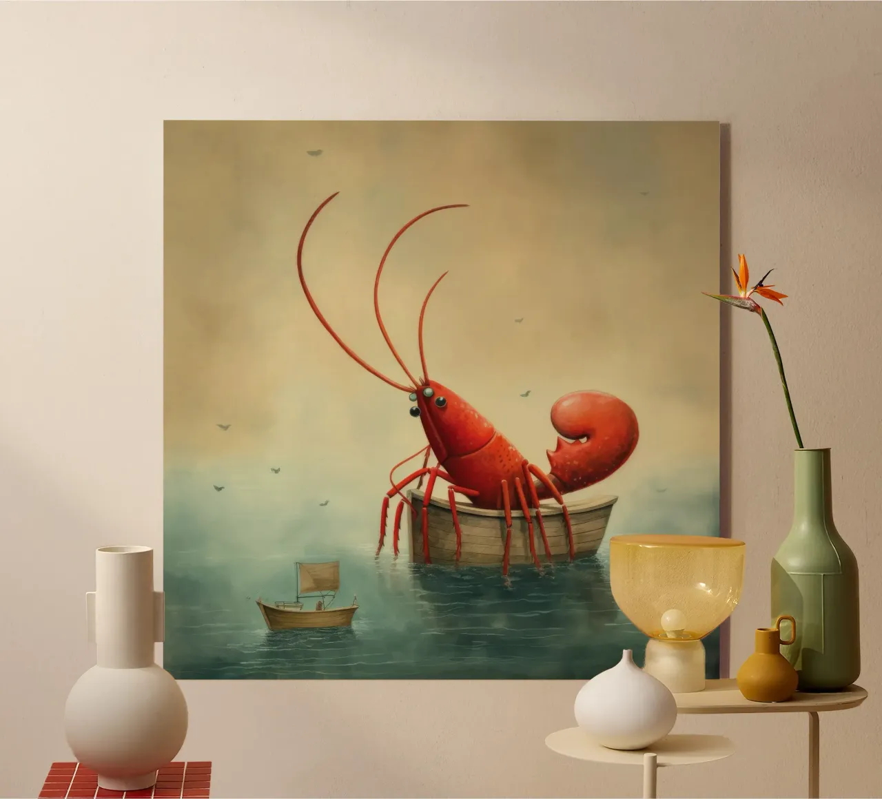 Homard minimal 2 plexiglas de Minimal Animal Art