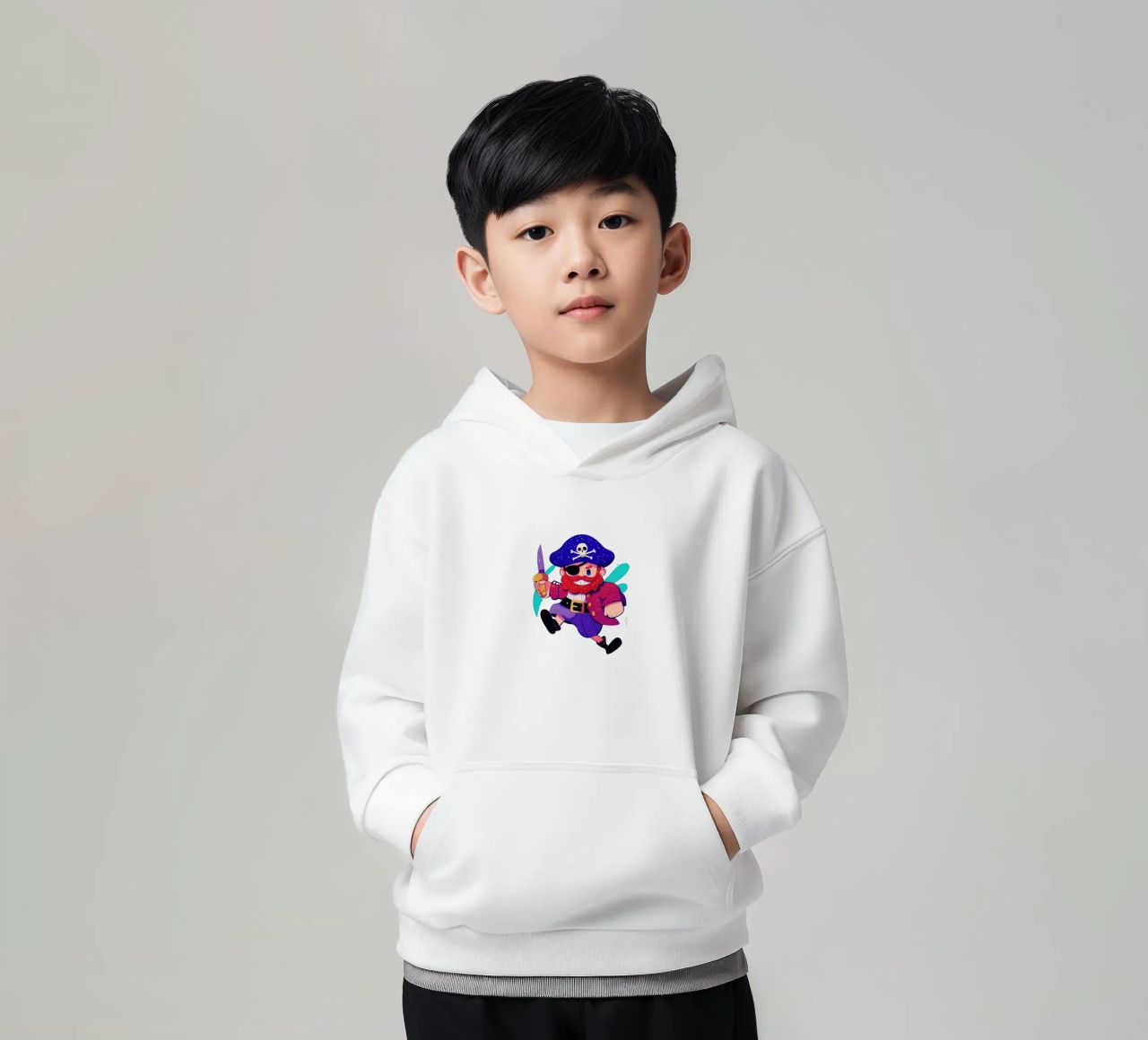 Piraten Cartoon Illustratie Nu Trending kinder hoodie van Urban Life