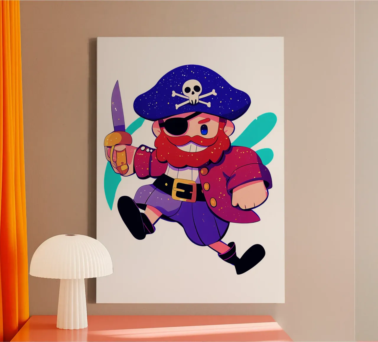 Pirates Cartoon Illustration Trending Now canvas by Urban Life