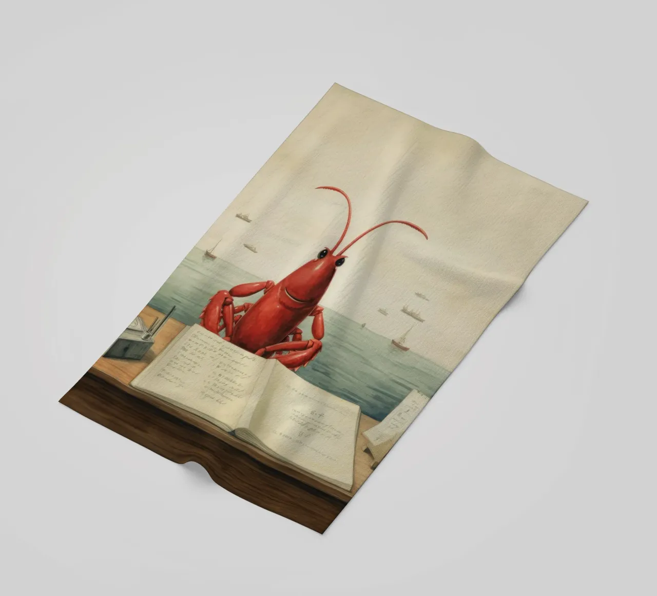 Aragosta minima 3 telo mare da Minimal Animal Art
