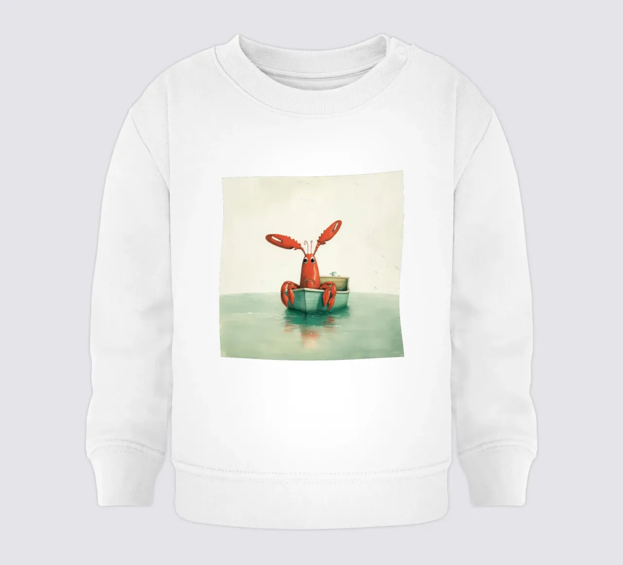 Aragosta minima 4 felpa neonato da Minimal Animal Art