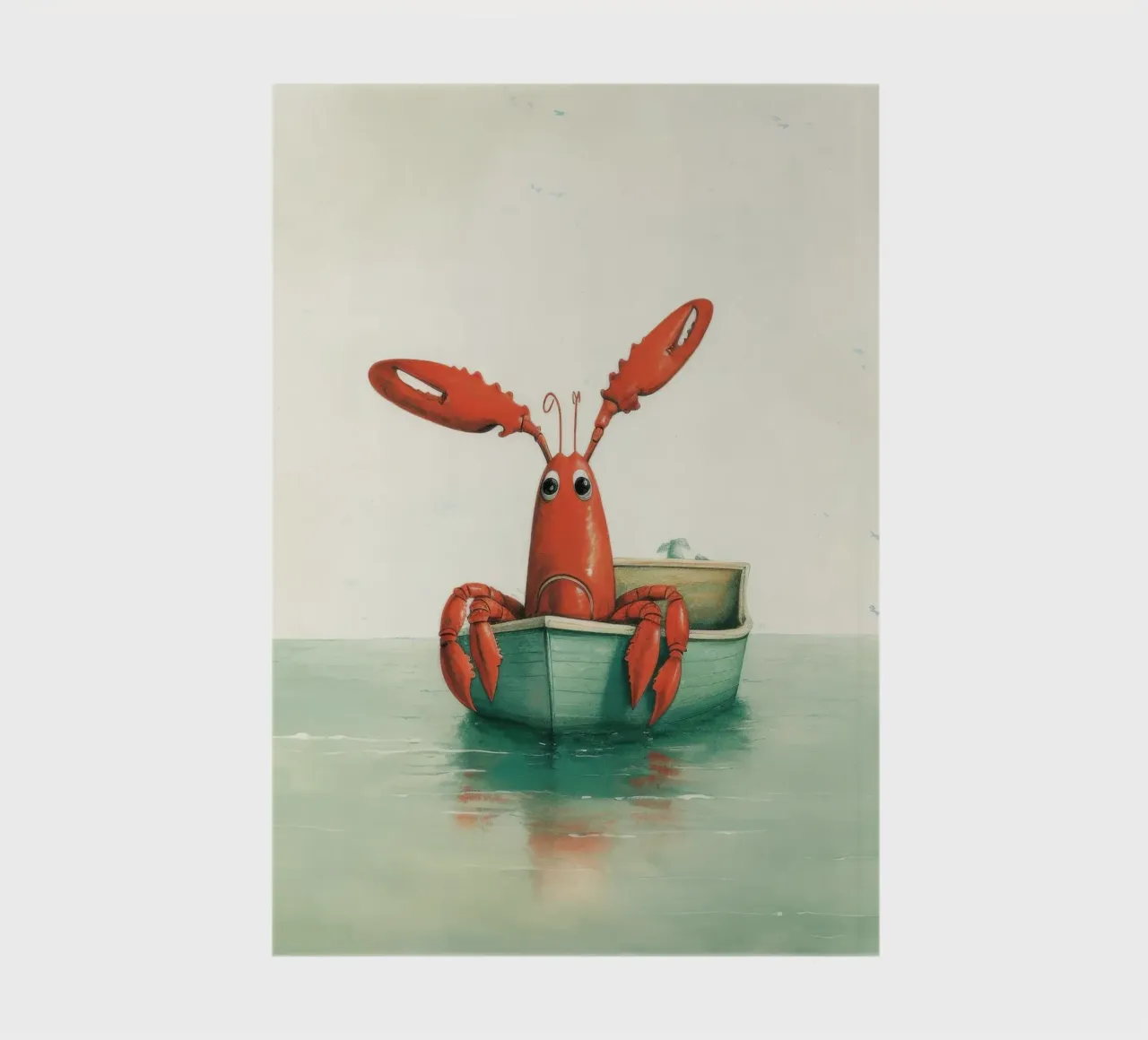 Minimal Lobster 4 notebook by Minimal Animal Art