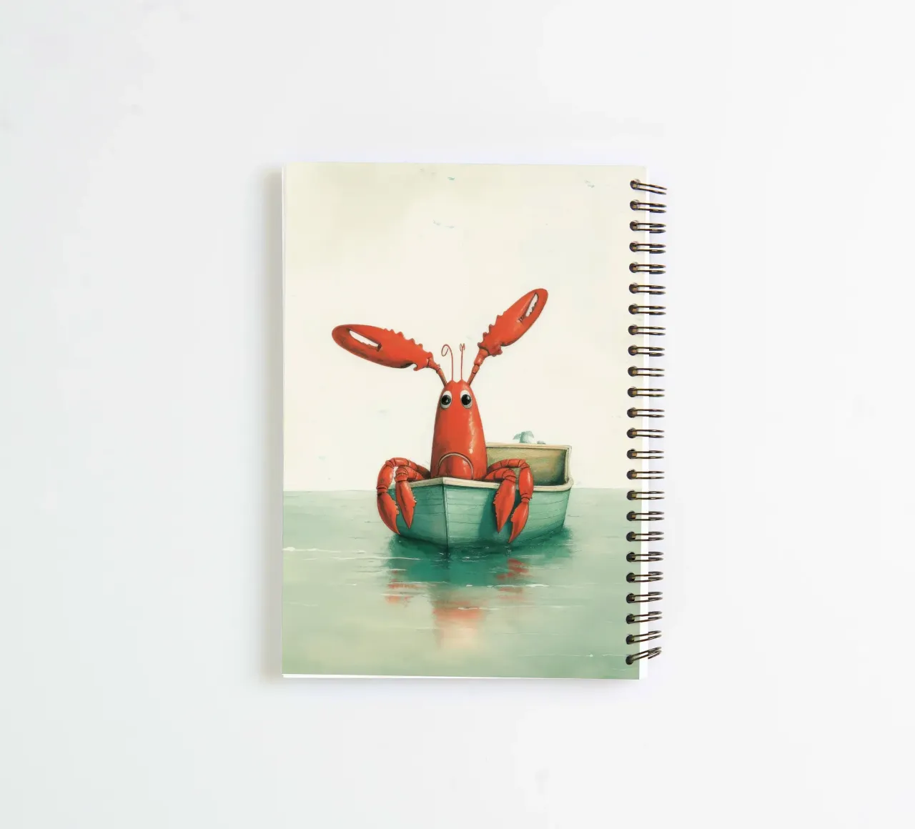 Minimal Lobster 4 spiral notebook by Minimal Animal Art