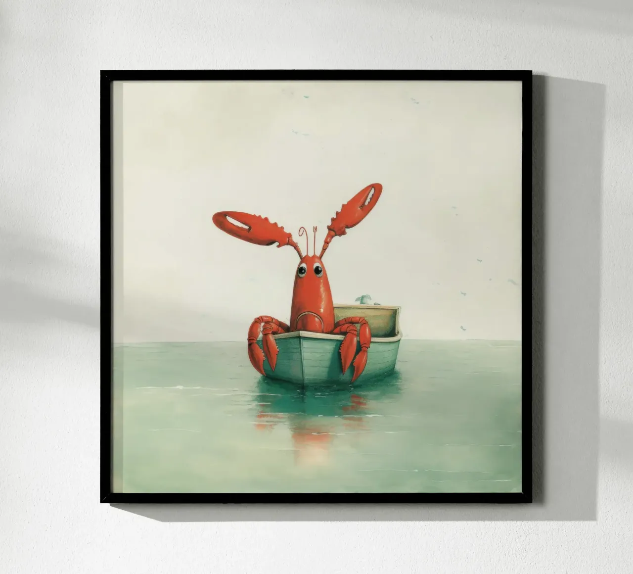 Minimal Lobster 4 hahnemühle by Minimal Animal Art
