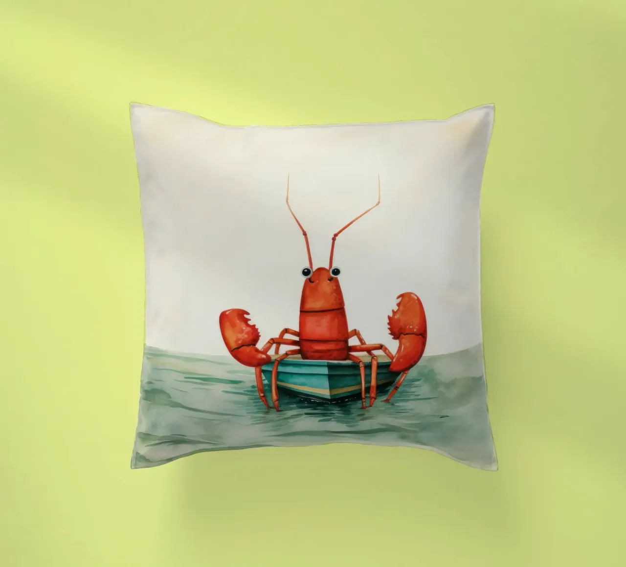 Aragosta minima 1 cuscino da Minimal Animal Art