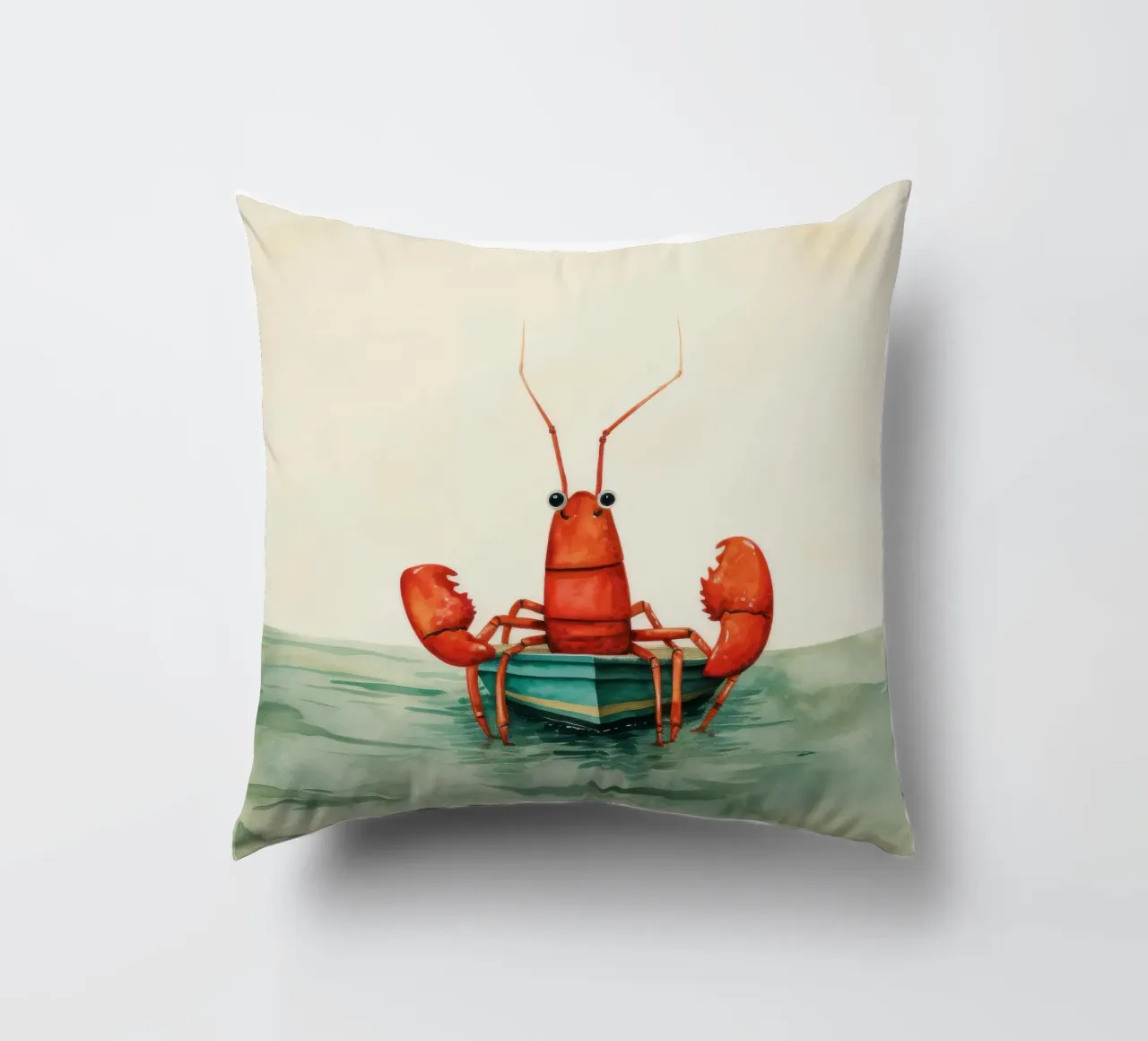 Aragosta minima 1 cuscino da Minimal Animal Art