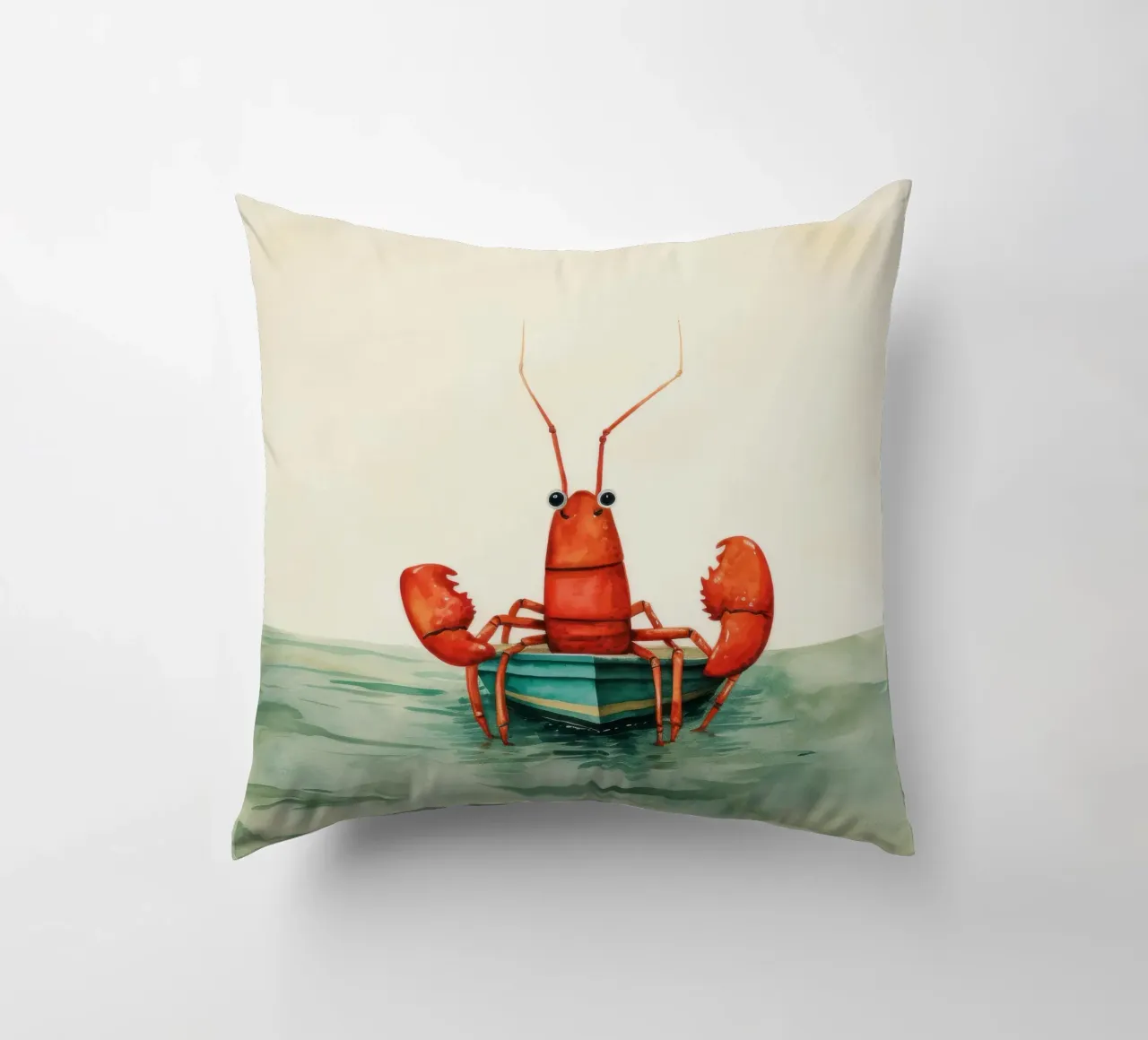 Aragosta minima 1 cuscino da Minimal Animal Art