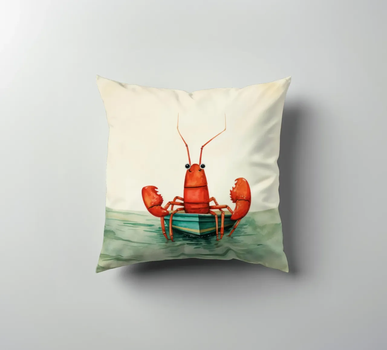 Aragosta minima 1 cuscino da Minimal Animal Art