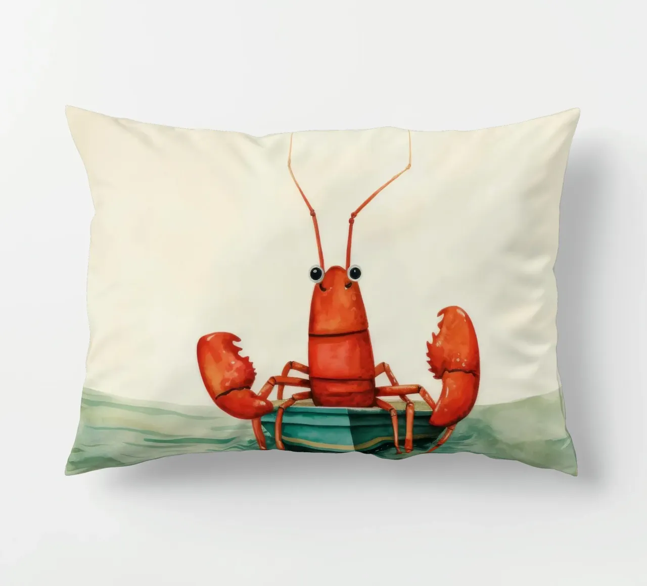 Aragosta minima 1 cuscino da Minimal Animal Art