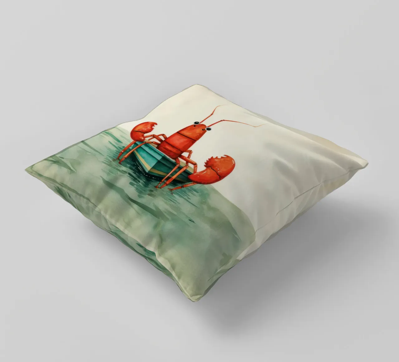 Aragosta minima 1 cuscino da Minimal Animal Art