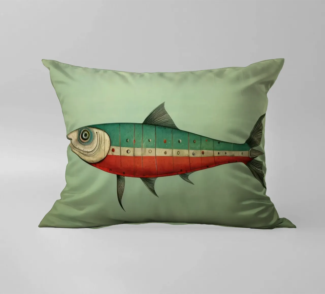 Sgombro minimo 2 cuscino da Minimal Animal Art