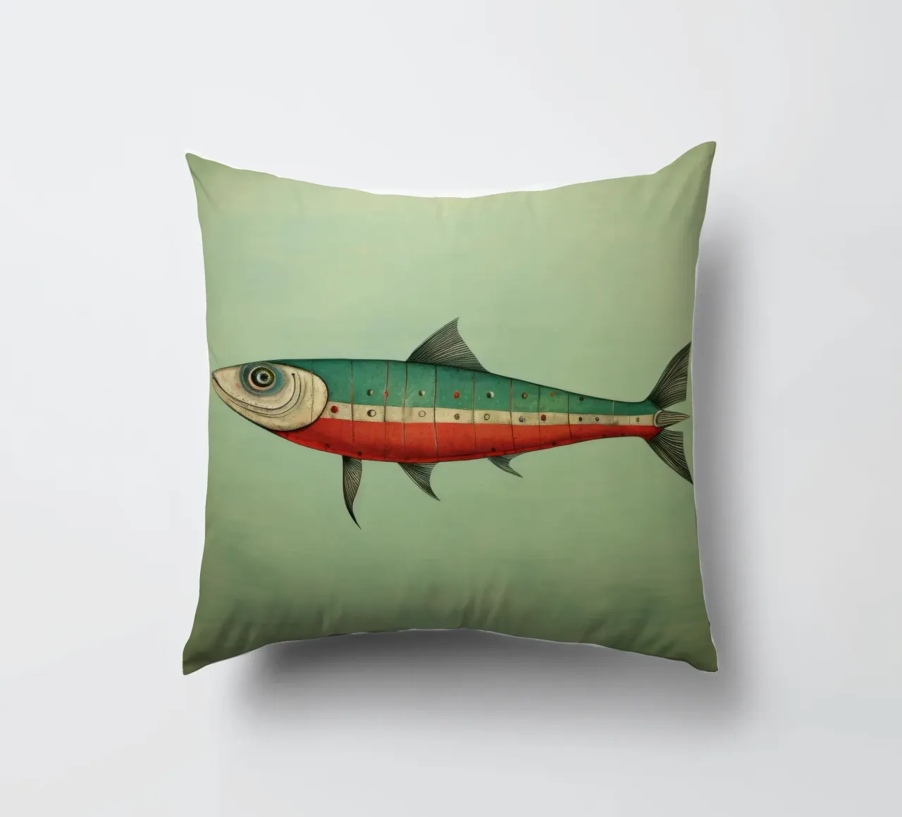 Sgombro minimo 2 cuscino da Minimal Animal Art