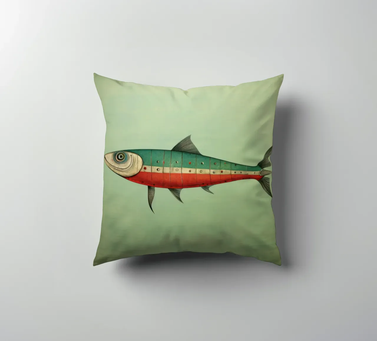 Sgombro minimo 2 cuscino da Minimal Animal Art