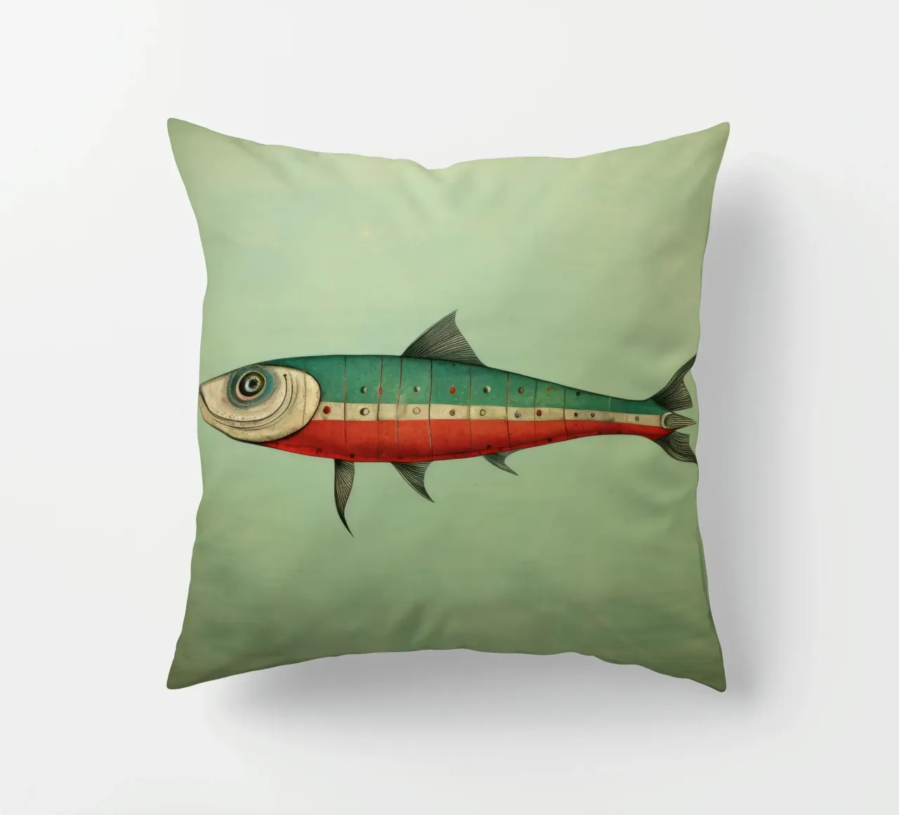 Sgombro minimo 2 cuscino da Minimal Animal Art