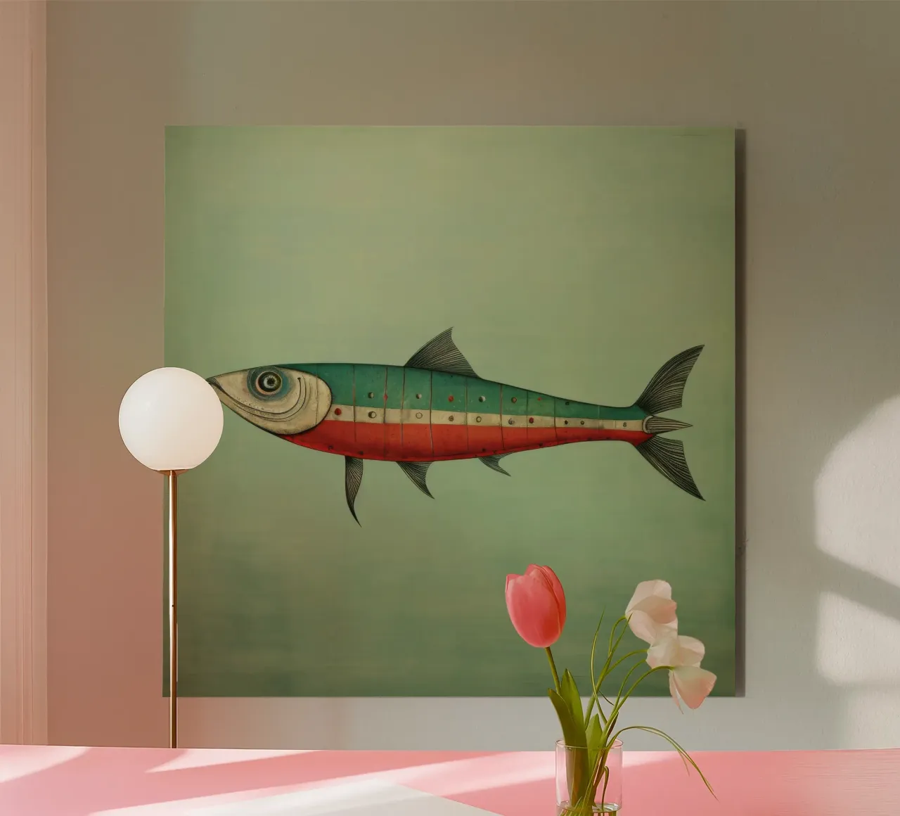 Sgombro minimo 2 alluminio dibond da Minimal Animal Art
