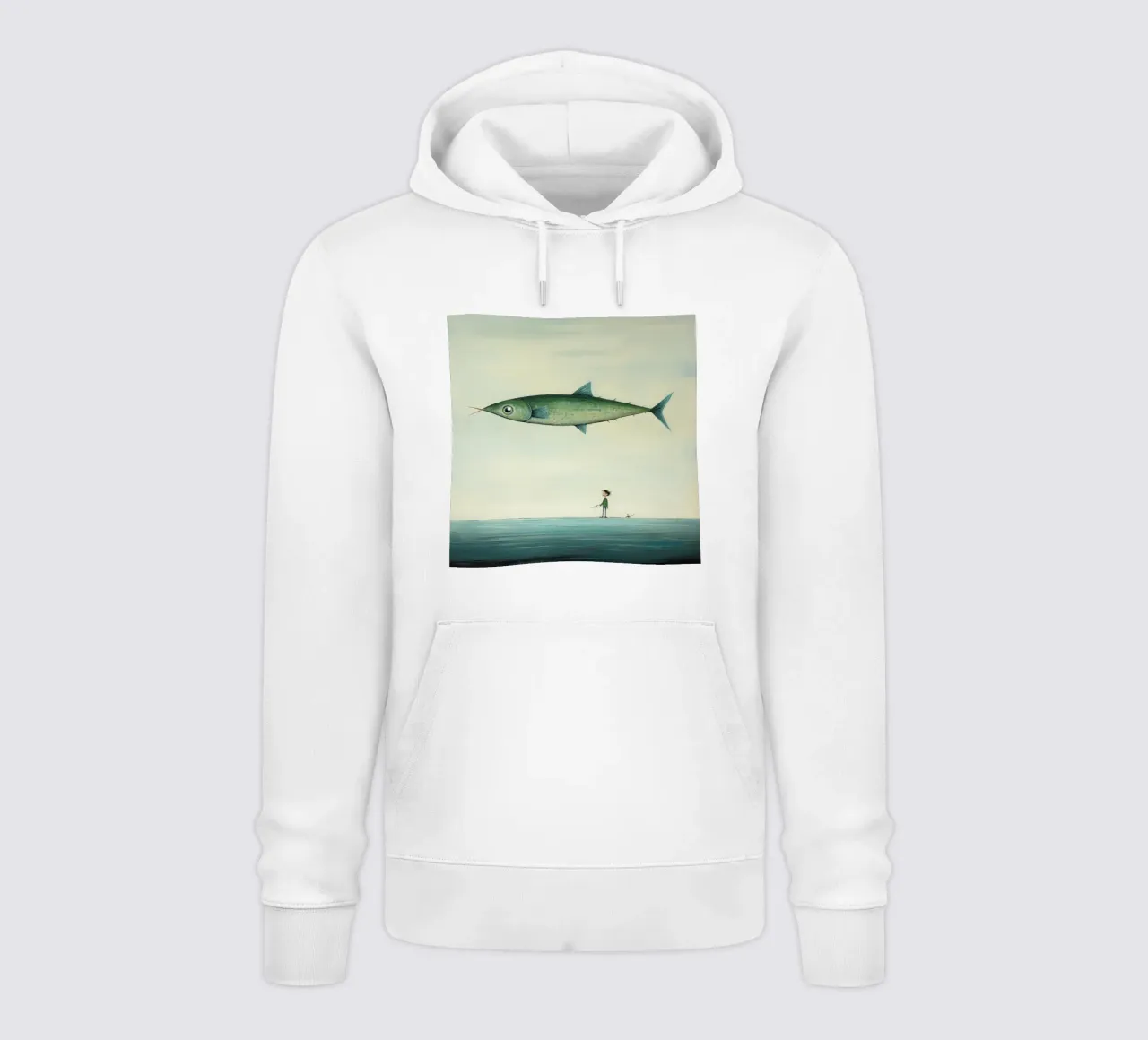 Sgombro minimo 3 felpa con cappuccio da Minimal Animal Art