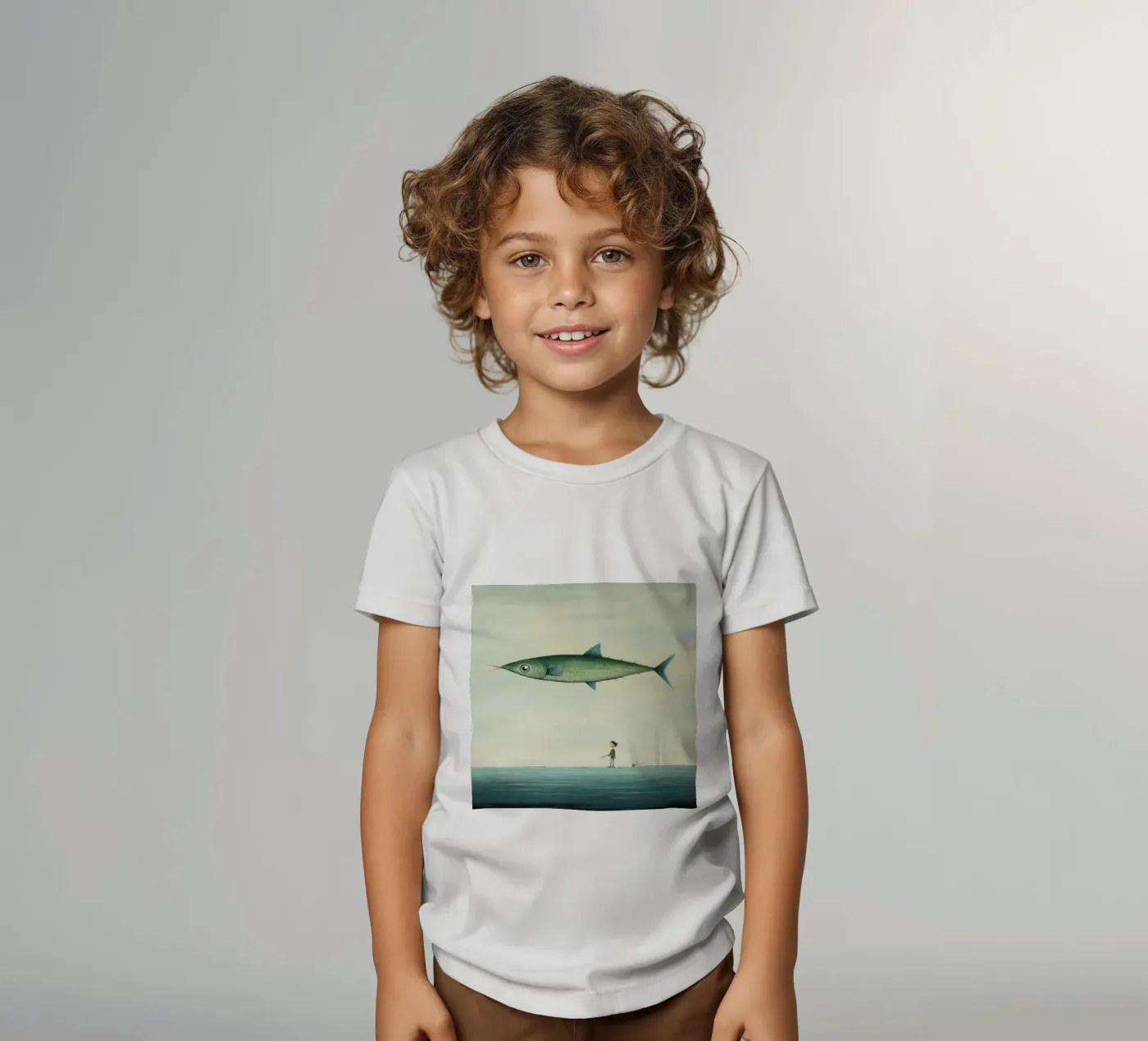 Minimum Mackerel Kinder T-Shirt von Minimal Animal Art