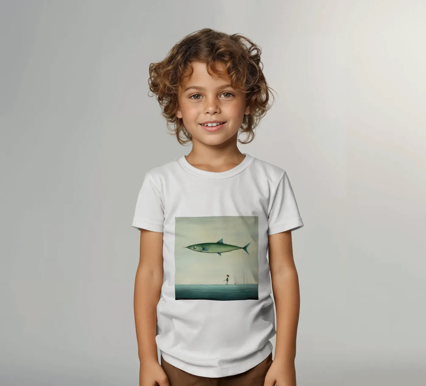 Minimum Mackerel Kinder T-Shirt von Minimal Animal Art