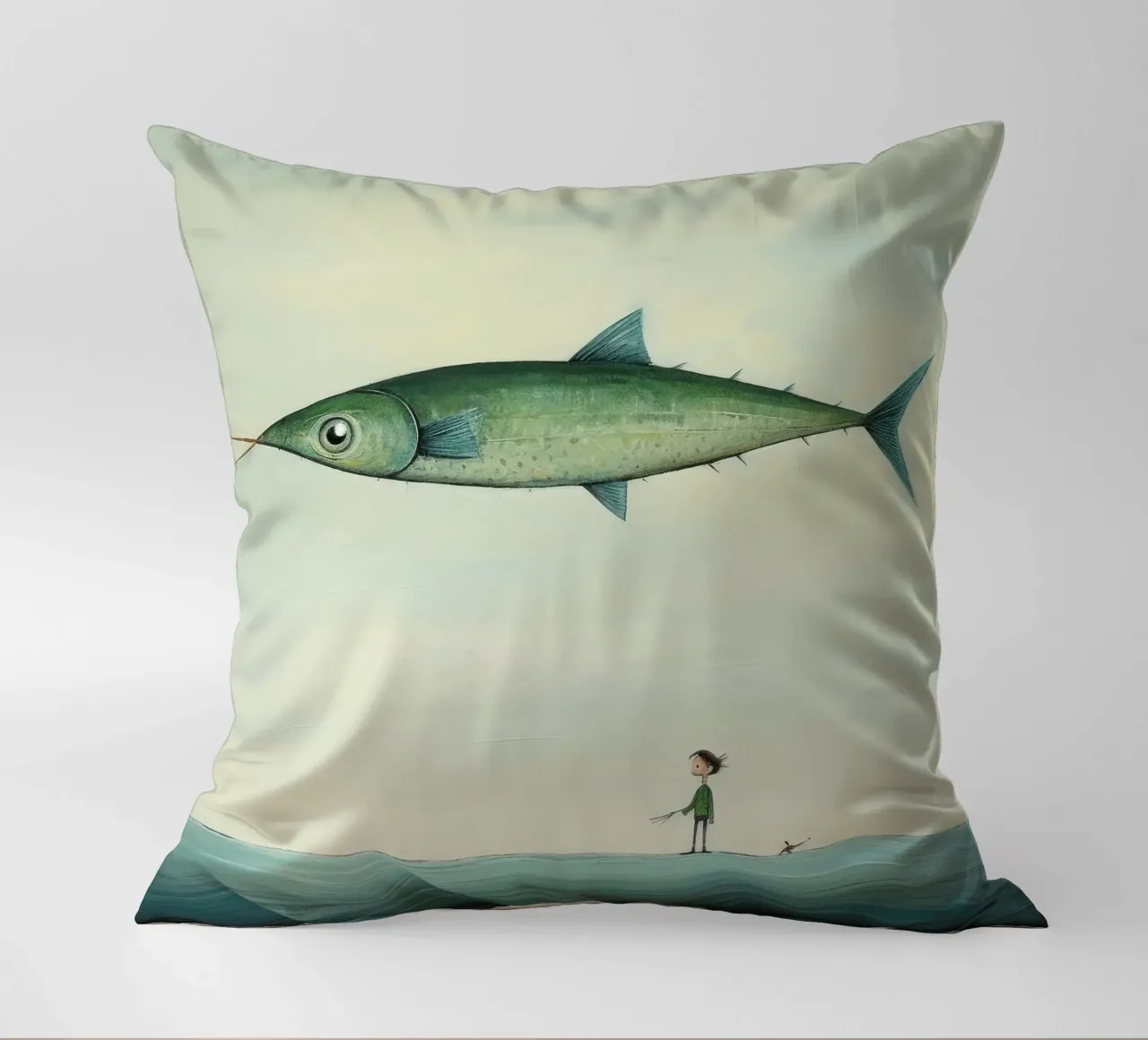 Sgombro minimo 3 cuscino da Minimal Animal Art