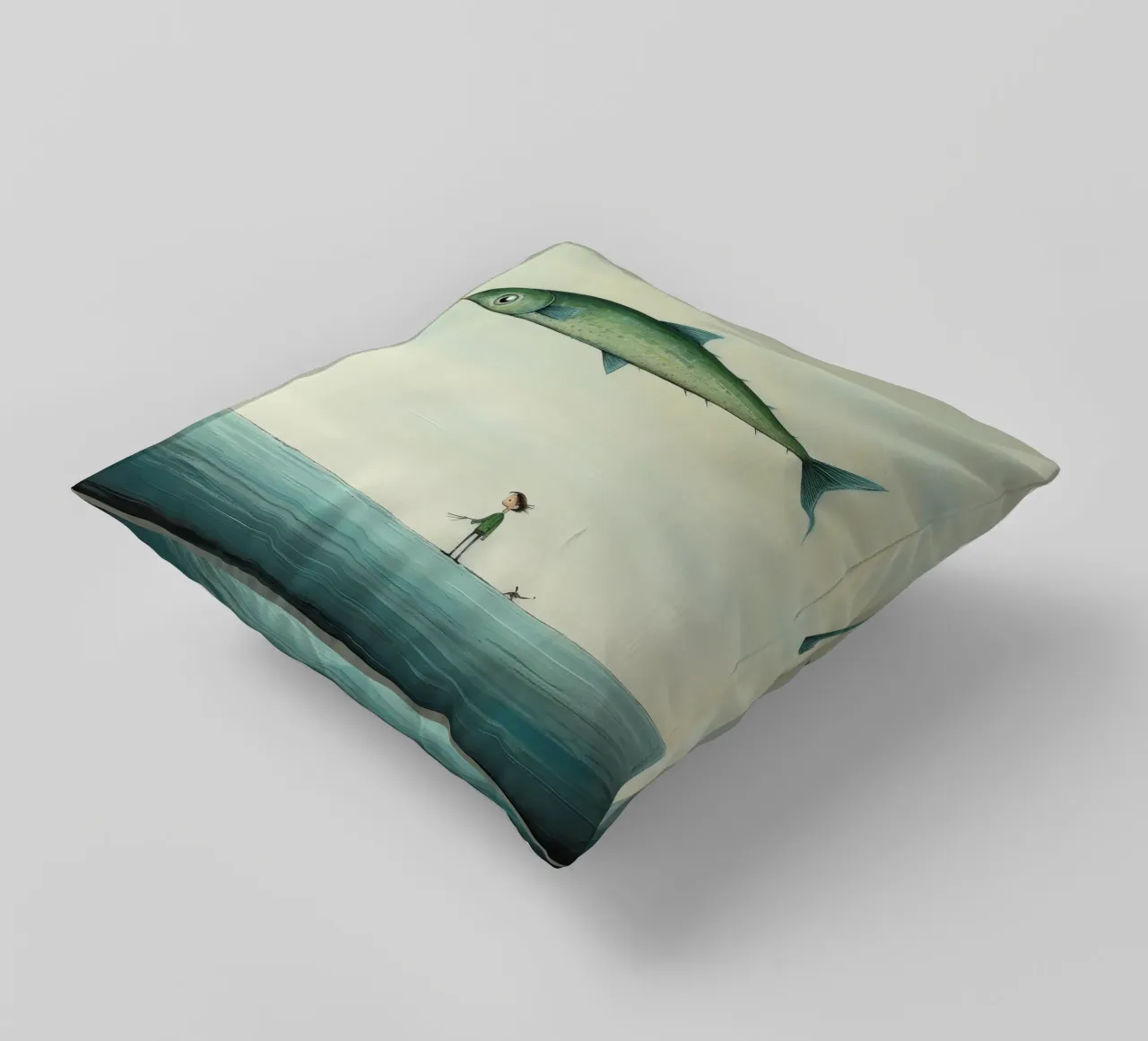 Sgombro minimo 3 cuscino da Minimal Animal Art