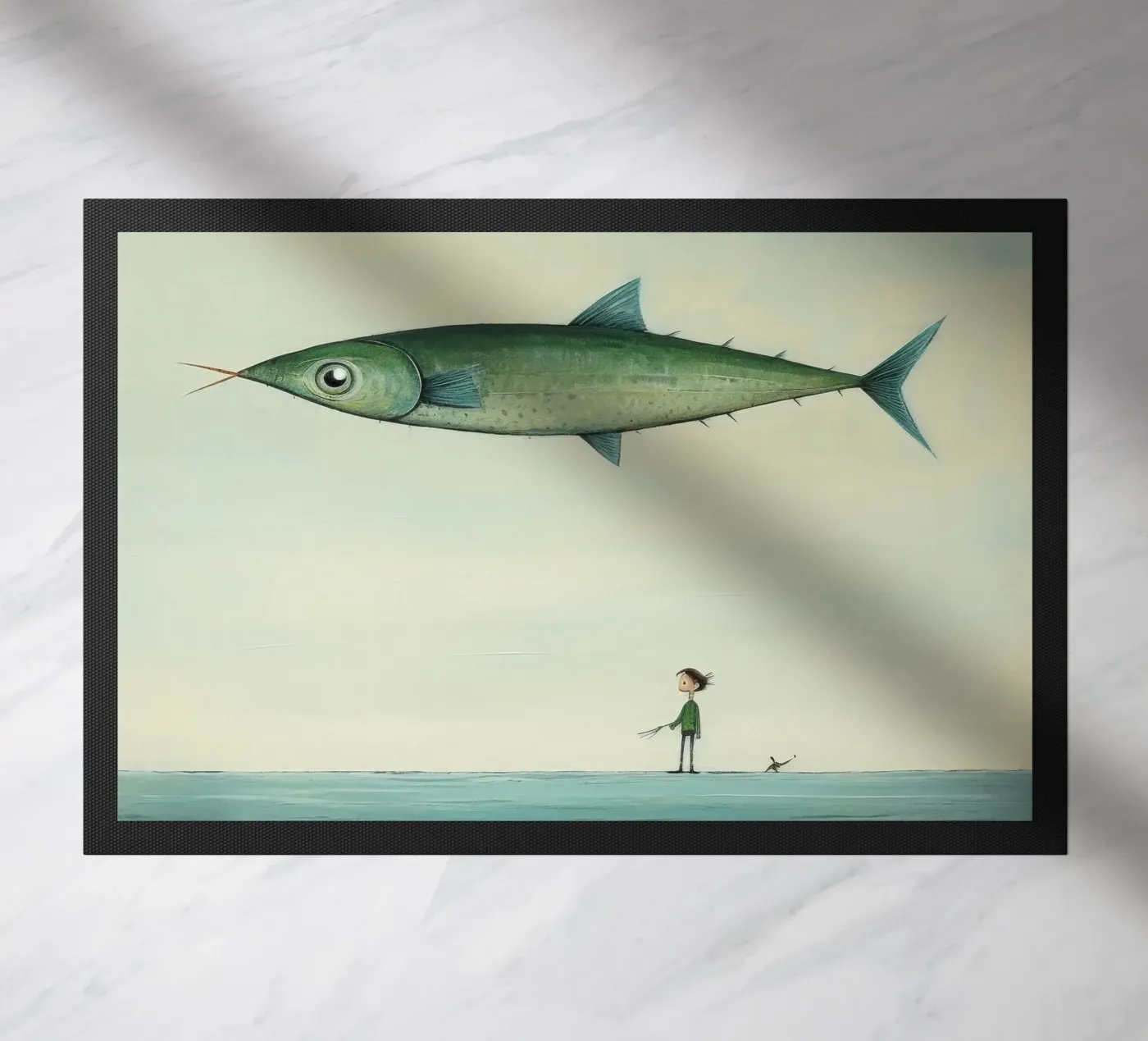 Minimaal makreel deurmat van Minimal Animal Art