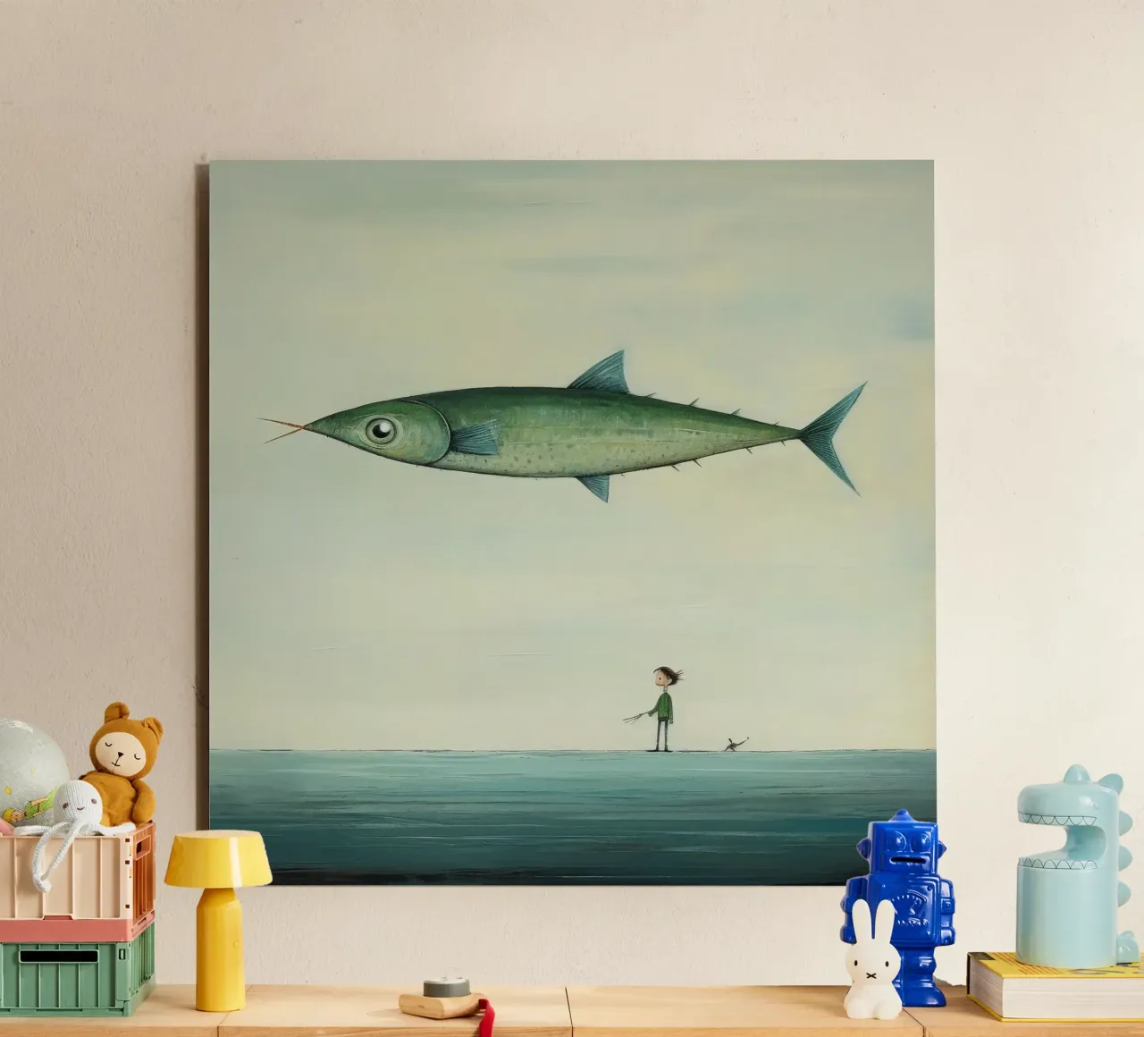 Sgombro minimo 3 alluminio dibond da Minimal Animal Art
