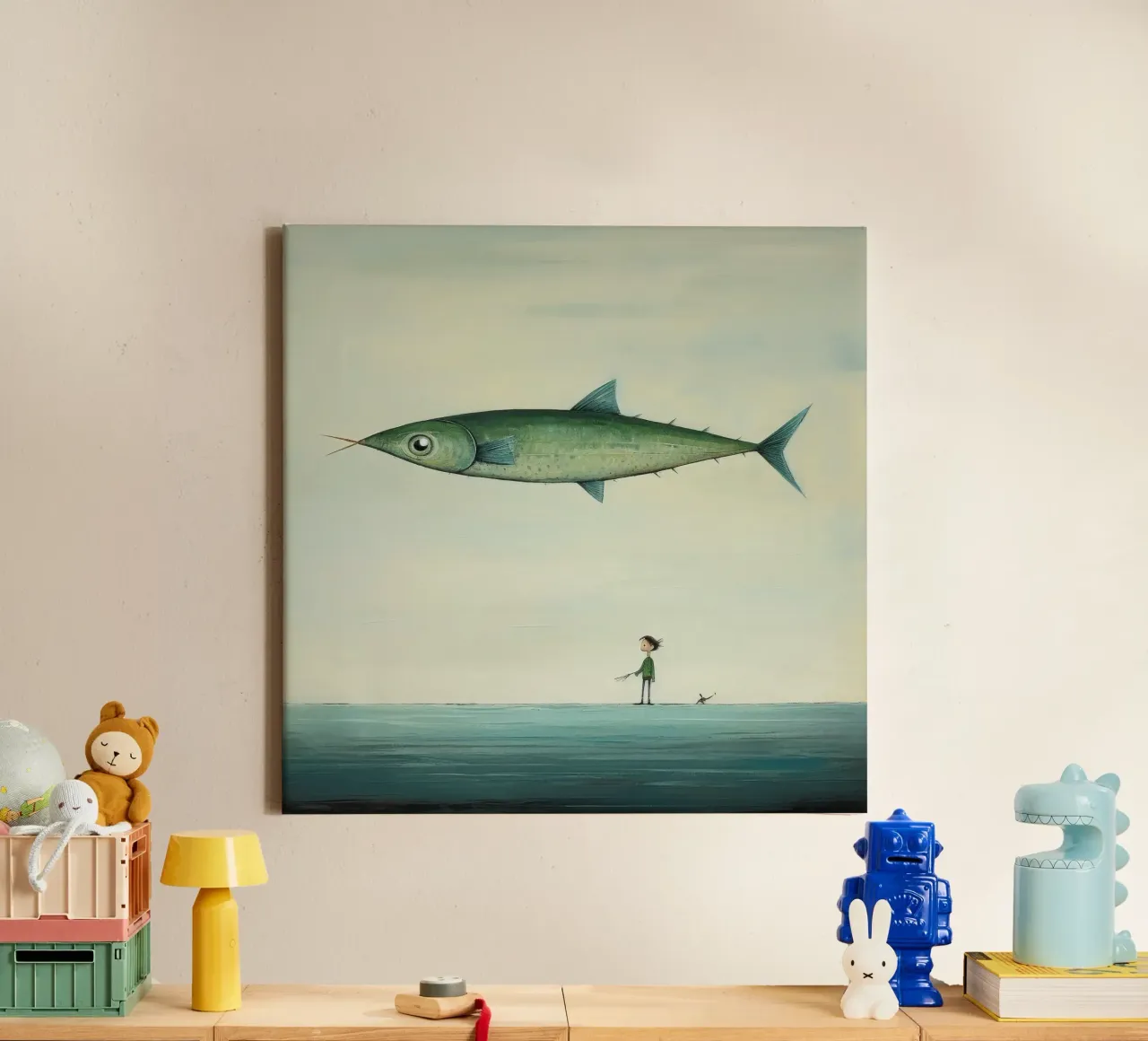 Minimo Sgombro tela da Minimal Animal Art