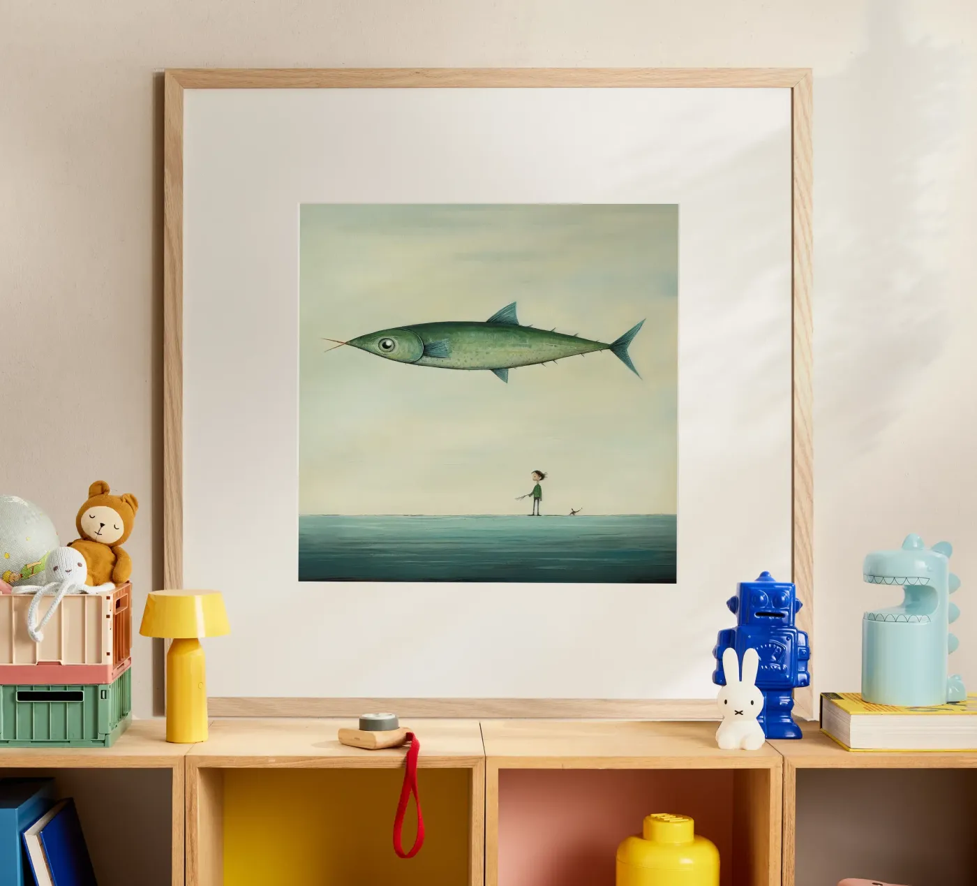 Minimum Mackerel poster da Minimal Animal Art