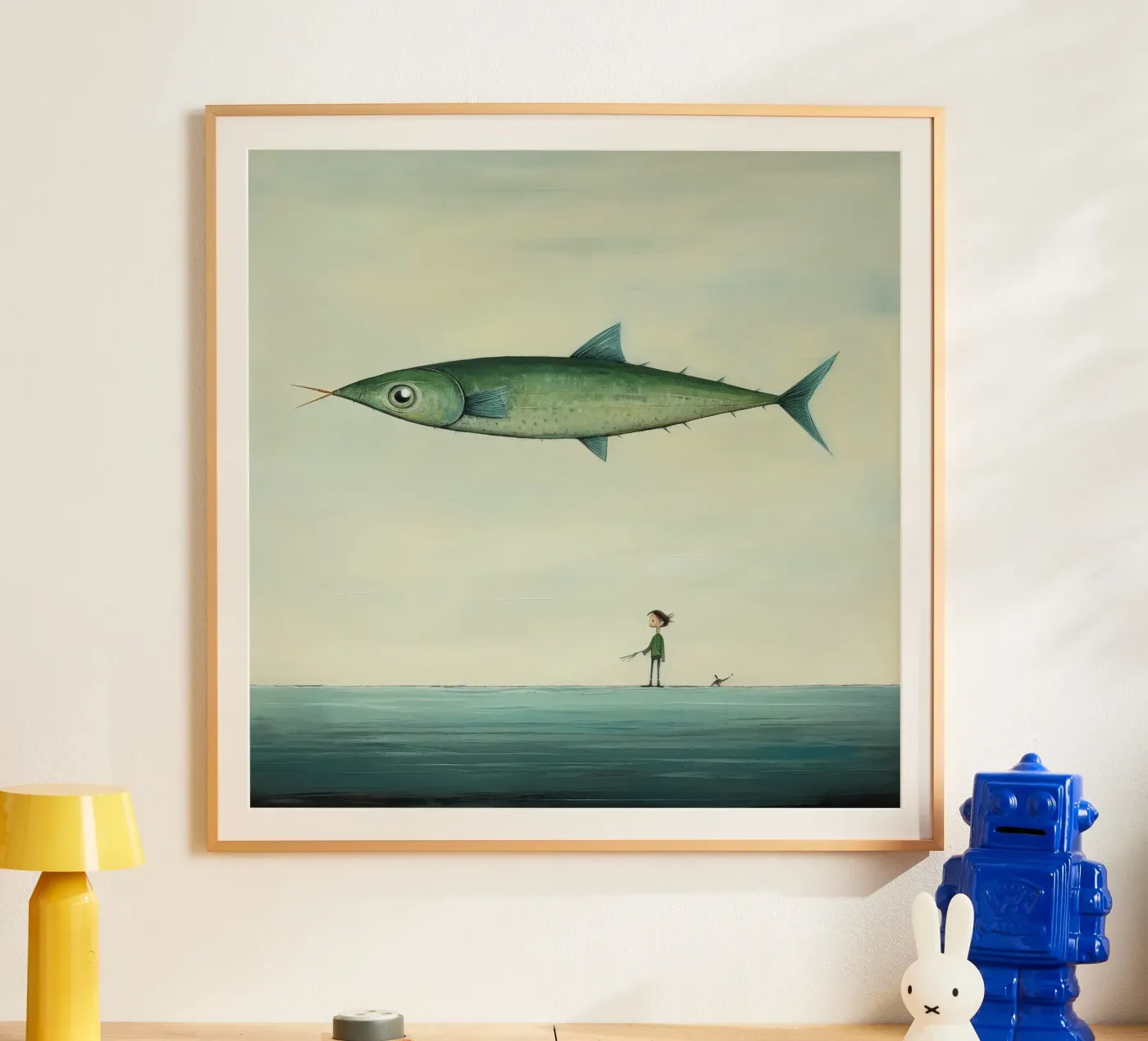 Minimum Mackerel poster da Minimal Animal Art