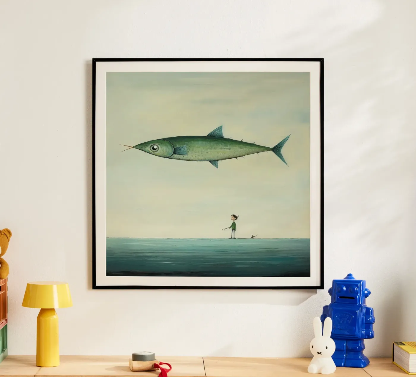 Minimum Mackerel poster da Minimal Animal Art
