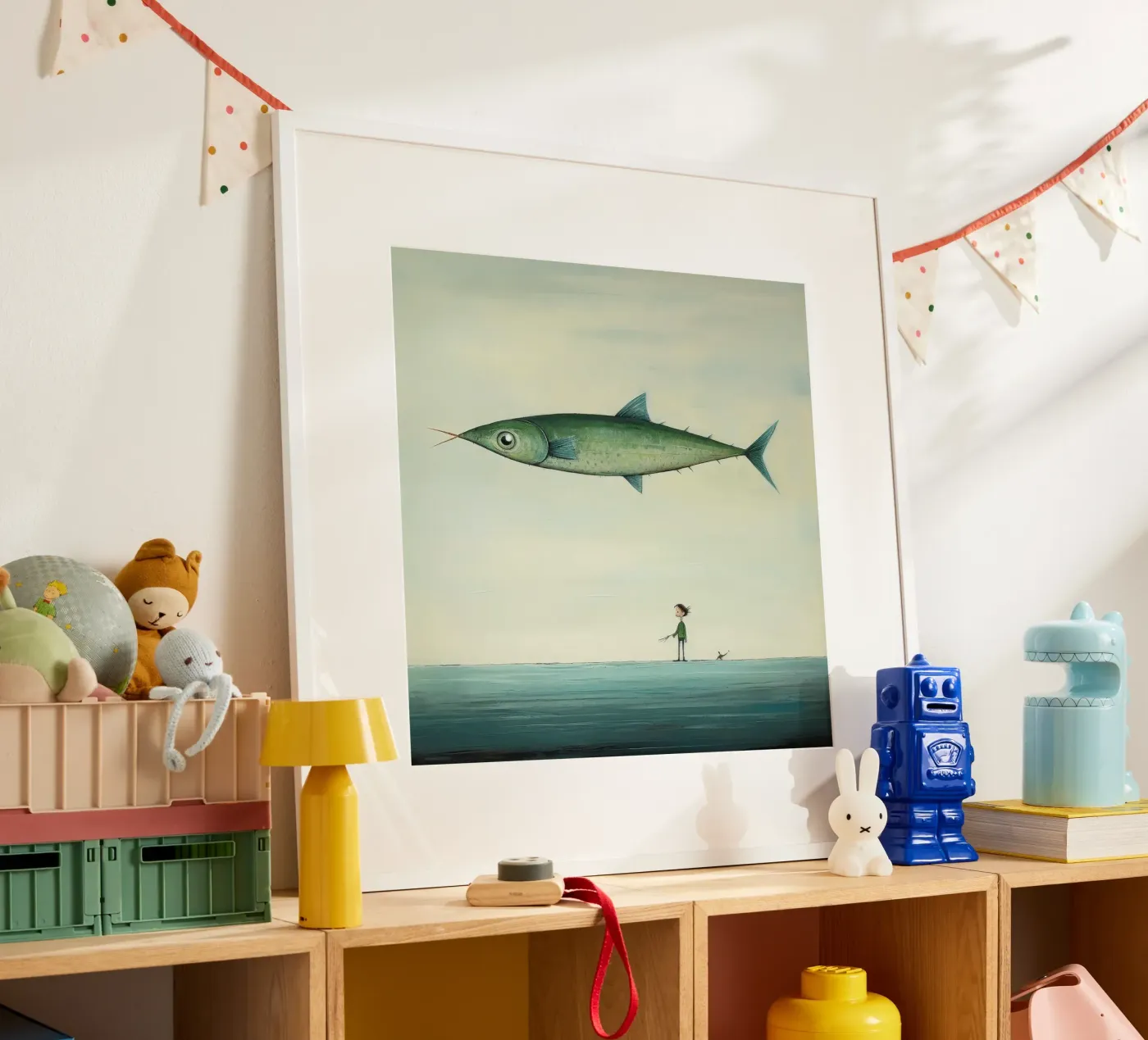 Minimum Mackerel poster da Minimal Animal Art