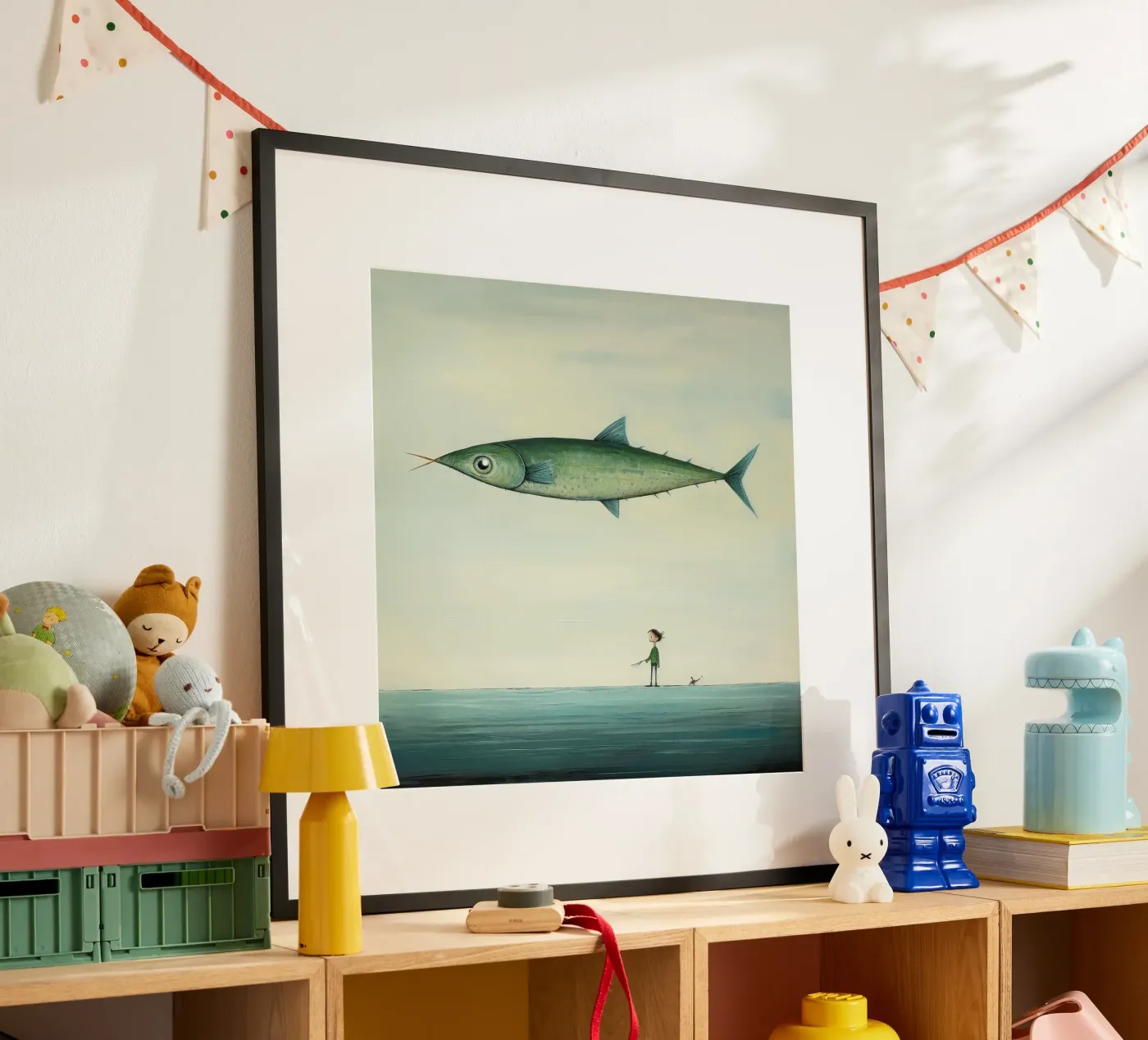 Minimum Mackerel poster da Minimal Animal Art